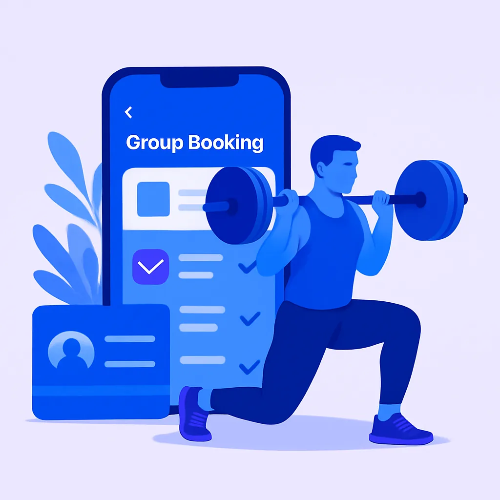 Ilustracja: Aplikacja dla fitness club