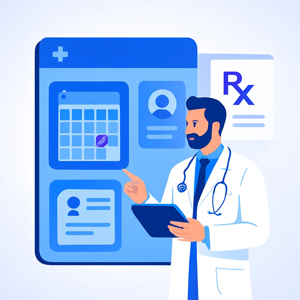 Ilustracja: Aplikacja dla kliniki medycznej