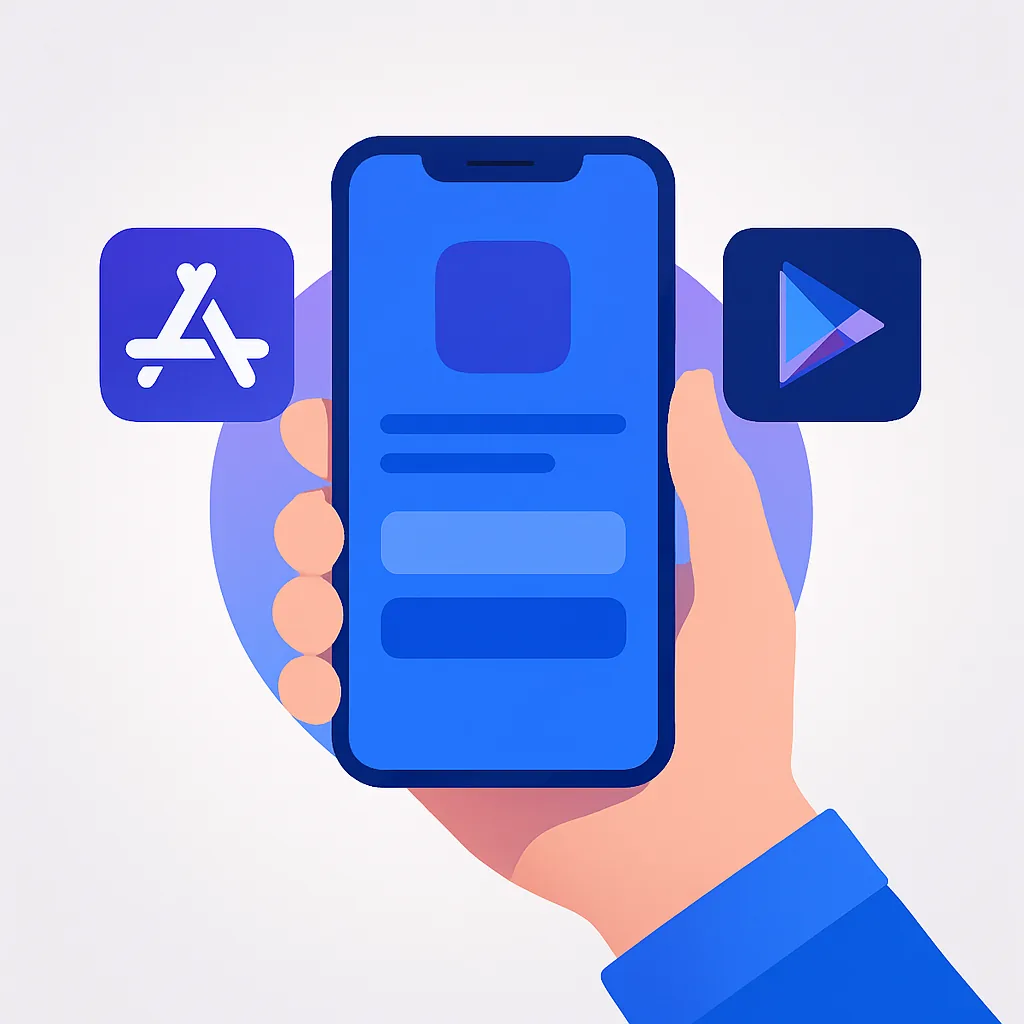 Ilustracja: Aplikacje mobilne dla firm